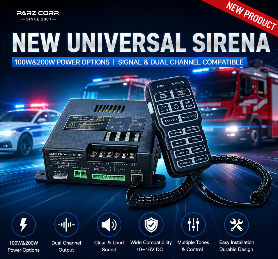 100W and 200W Universal Siren, Integrated 100W, 200W in one siren